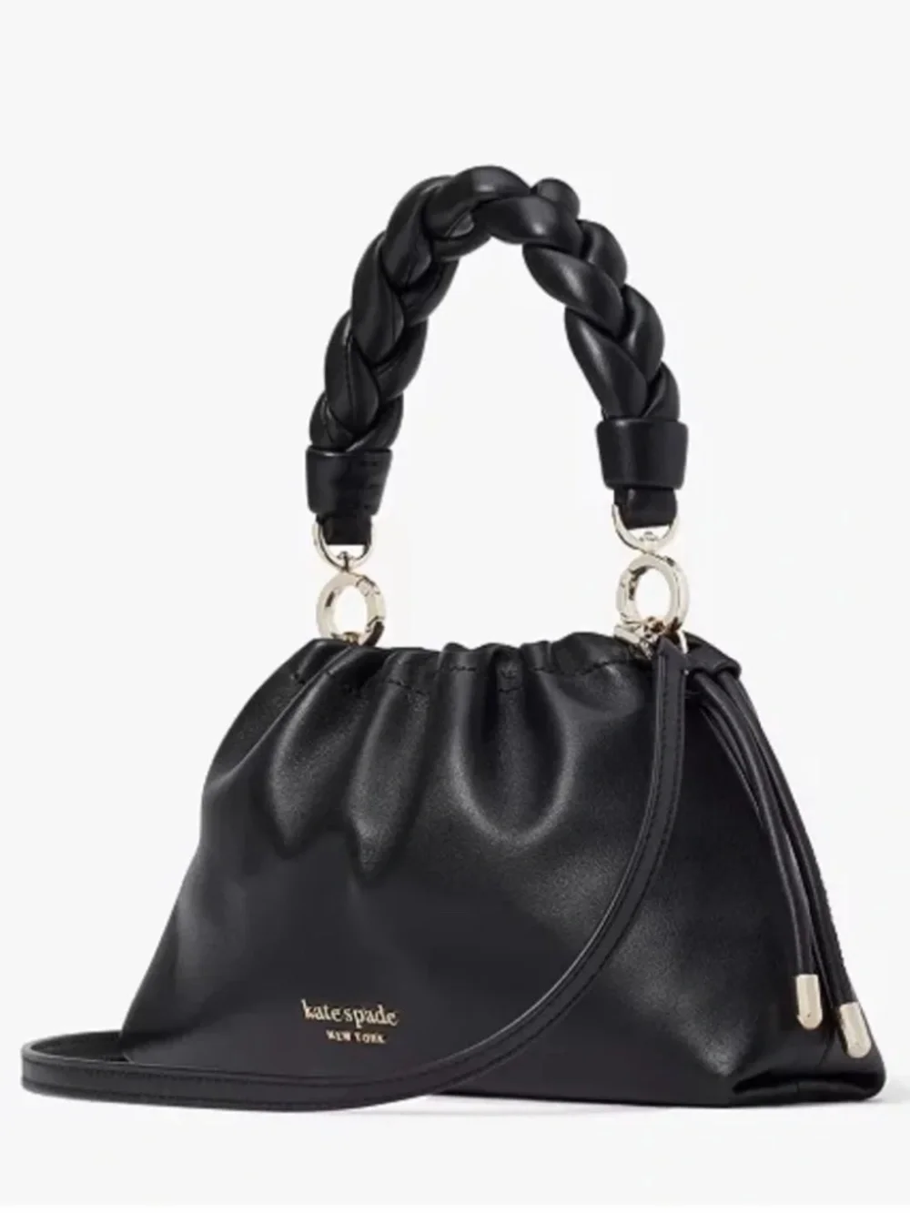Kate Spade Meringue Napa Leather small Crossbody Bag in Black